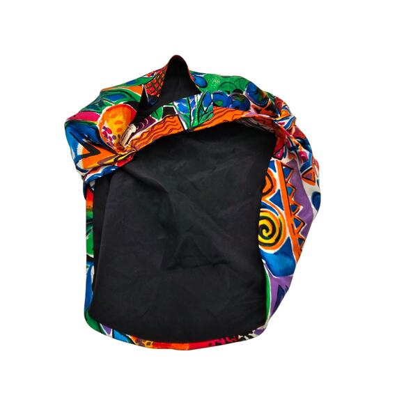 Vtg Cyd 100% Silk Womens Head Wrap Bandana Bright Fruit Print - Picture 3 of 4